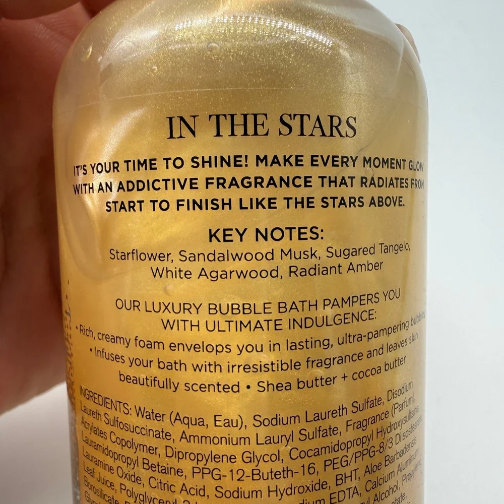 Bath & Body Works In The Stars Bubble Bath 10oz Gold Shimmer Shea Butter